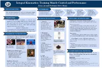 Integral Kinematics: Training Muscle Control and Performance Sean Lin and Professor Steve Mann