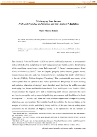 Pride and Prejudice and Zombies and the Limits of Adaptation