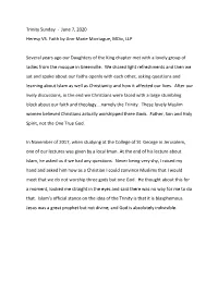 Trinity Sunday - June 7, 2020 Heresy VS