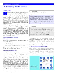 An Overview of DWDM Networks