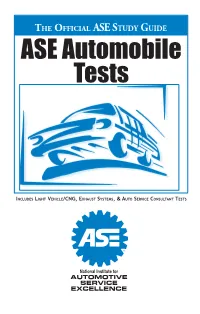 ASE Automobile Tests