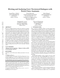 Eliciting and Analysing Users' Envisioned Dialogues with Perfect Voice Assistants