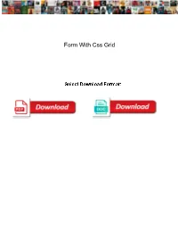 Form with Css Grid