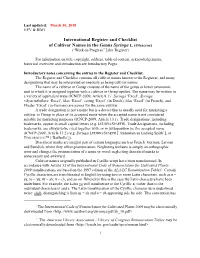 International Register and Checklist of Cultivar Names in the Genus Syringa L