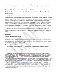 Practice Guidelines for Central Venous Access 2020 an Updated Report by the American Society of Anesthesiologists Task Force on Central Venous Access*