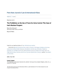 The Case of Iran's Nuclear Program