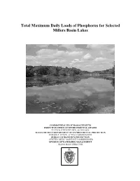 Total Maximum Daily Loads of Phosphorus for Selected Millers Basin Lakes