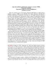 1 Spin Echo Method in Pulsed Nuclear Magnetic Resonance (NMR