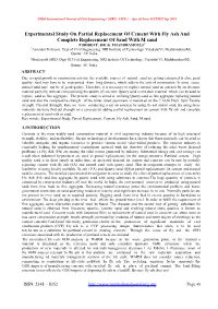 Experimental Study on Partial Replacement of Cement with Fly Ash and Complete Replacement of Sand with M Sand P.SRIDEVI1, DR