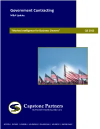 Government Contracting M&A Update