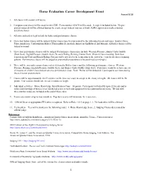 Horse Evaluation Career Development Event Revised 9/18