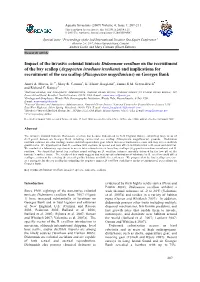 Impact of the Invasive Colonial Tunicate Didemnum Vexillum on The