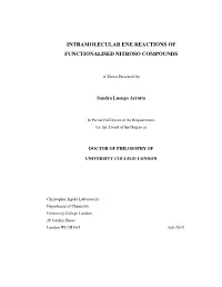 Intramolecular Ene Reactions of Functionalised Nitroso Compounds