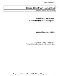 Issue Brief for Congress Received Through the CRS Web