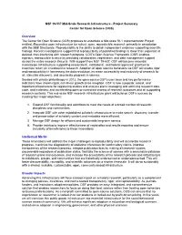 NSF 19-537 Mid-Scale Research Infrastructure - Project Summary Center for Open Science (COS)