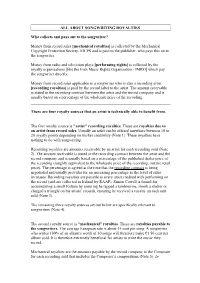 Royalty Sources That an Artist Is Technically Able to Benefit From