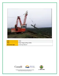Unit 1024 Apply Rigging Slinger Skills