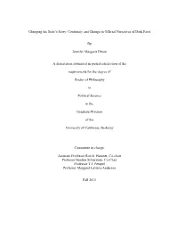 Changing the State's Story: Continuity and Change in Official Narratives Of