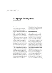 Language Development Brian Macwhinney