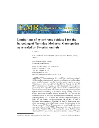 Limitations of Cytochrome Oxidase I for the Barcoding of Neritidae (Mollusca: Gastropoda) As Revealed by Bayesian Analysis