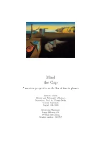 Mind the Gap a Cognitive Perspective on the ﬂow of Time in Physics