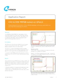 CHO & HEK-TRPM8 Tested on Qpatch