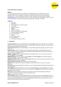 Conditions of Carriage