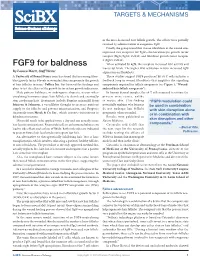 FGF9 for Baldness When Activated by Fgf9, the Receptors Increased Wnt Activity and Transcript Levels
