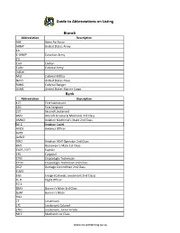 Guide to Abbreviations on Listing (PDF)