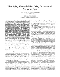 Identifying Vulnerabilities Using Internet-Wide Scanning Data