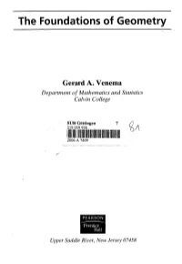 The Foundations of Geometry