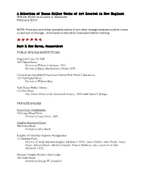 A Selection of Deane Keller Works of Art Located in New England William Keller and Laura A