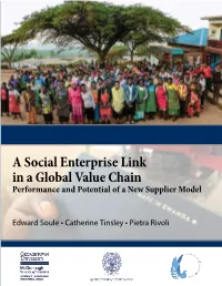 A Social Enterprise Link in a Global Value Chain Performance and Potential of a New Supplier Model