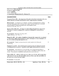 Coastal Fish and Wildlife Rating Form