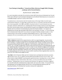 From Owning to Using Music: Transactional Music Attorneys Struggle with a Changing Landscape and Its Financial Realities