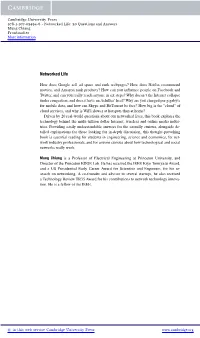 Networked Life: 20 Questions and Answers Mung Chiang Frontmatter More Information