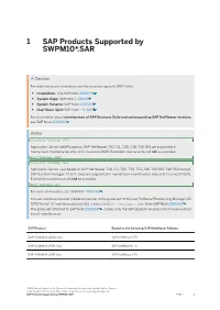 SAP Products Supported for System Provisioning Processes Such As
