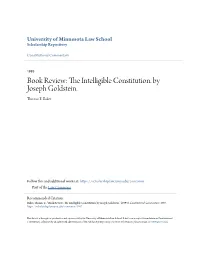 The Intelligible Constitution. by Joseph Goldstein
