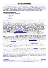 Web Search Engine