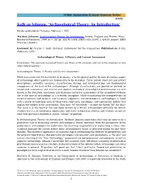 Archaeological Theory: an Introduction'