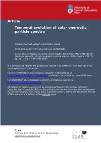 Temporal Evolution of Solar Energetic Particle Spectra