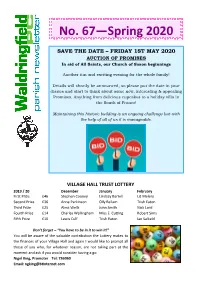 Waldringfield Newsletter Spring 2020
