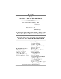 Brief for Government Respondents in Response to Petition for Certiorari Before Judgment