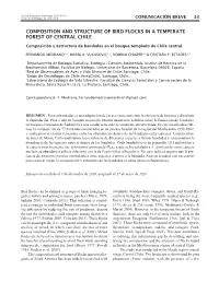 Composition and Structure of Bird Flocks in a Temperate Forest of Central Chile