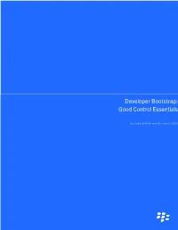 Developer Bootstrap: Good Control Essentials