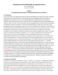 Introduction to the Philosophy of Cognitive Science by Dr