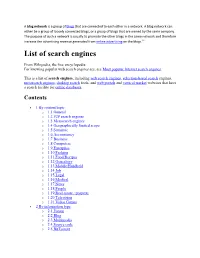 List of Search Engines