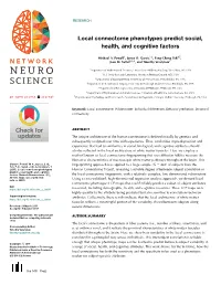 Local Connectome Phenotypes Predict Social, Health, and Cognitive Factors