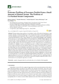 Proteome Profiling of Exosomes Purified from a Small Amount Of