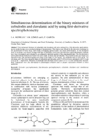 Simultaneous Determination of the Binary Mixtures of Cefsulodin and Clavulanic Acid by Using First-Derivative Spectrophotometry